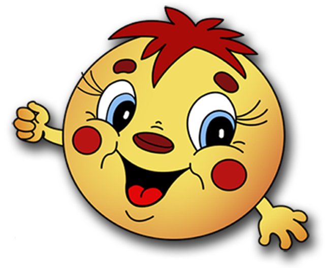 Очень радостный колобок